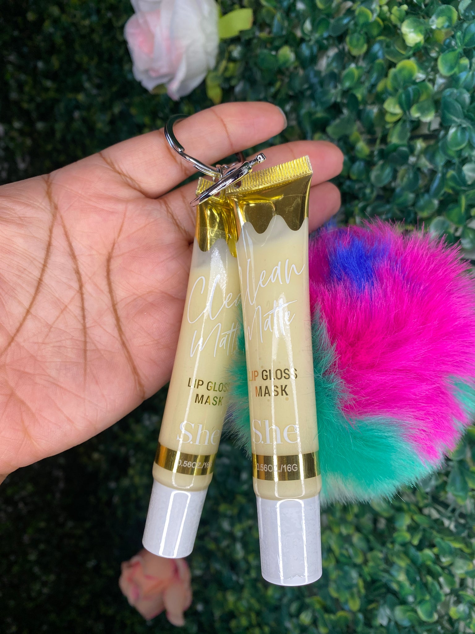 Multi Color Lip Gloss Keychain