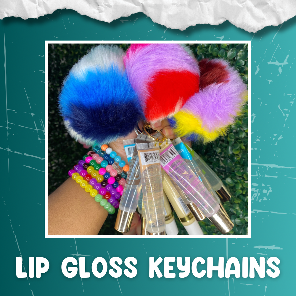 Multi Color Lip Gloss Keychain