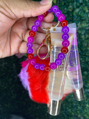 Multi Color Lip Gloss Keychain